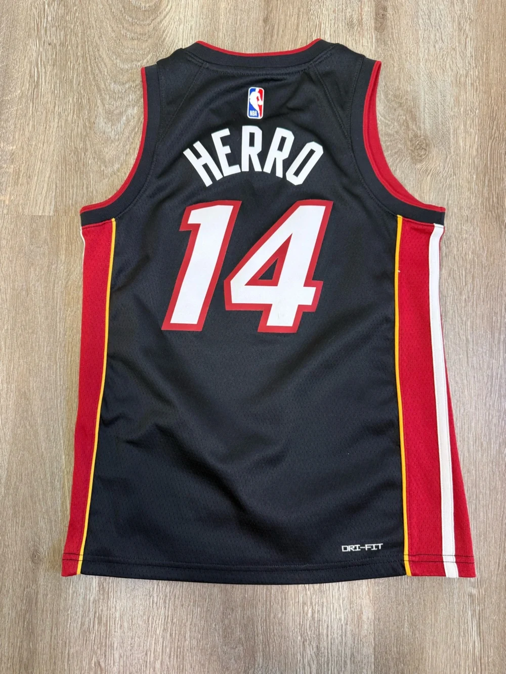 Nike Miami Heat Black Red Gold #14 Jersey